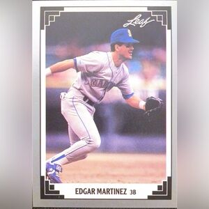 1991 Edgar Martinez Leaf Baseball Card - Seattle Mariners - Series 2